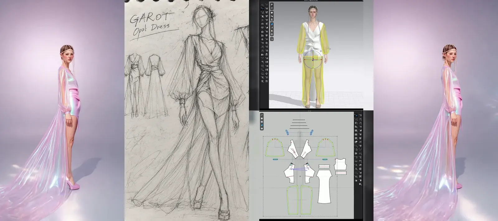 Opal Dress making sequence